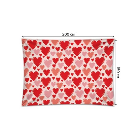 Decorative panel with photo printing "Sea of ​​hearts", horizontal, size 150x200 cm-1