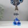 Wind music metal, plastic from the evil eye "tree from the evil eye with 3 bells" 30.5x7x2 cm