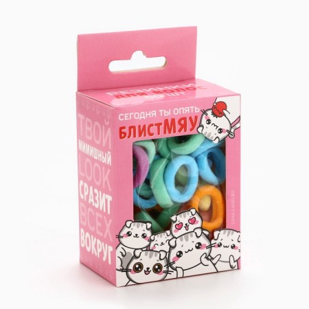 Hair rubber bands "Trushwood", cats, 50 pcs.-2