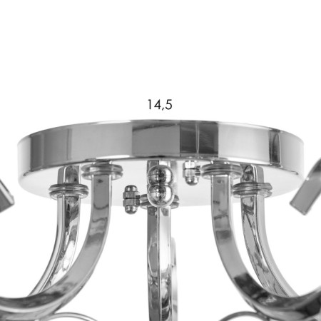Ashley chandelier 5x40W E27 chrome 55x55x20cm-7