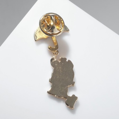 Bunny icon under an umbrella, color in gold-1