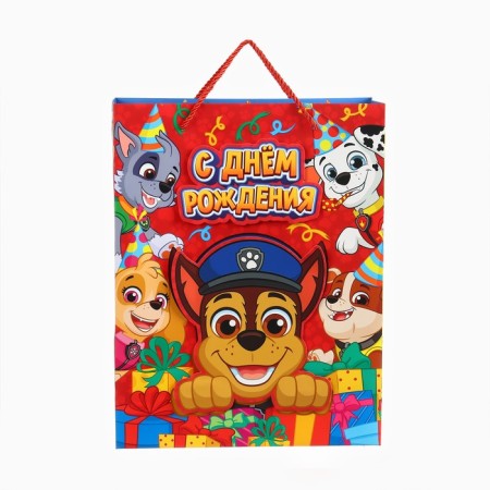 Gift package 3D "Happy Birthday!" 40x31x11.5 cm, puppy patrol-3