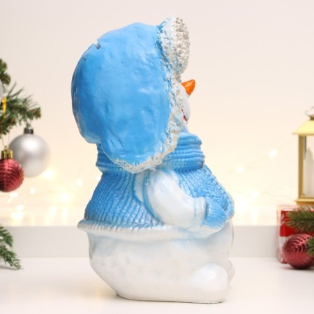 New Year's piggy bank "Snowman" 26x17cm-3