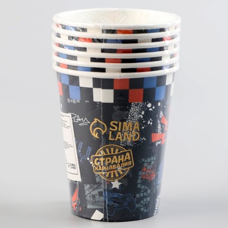 Paper glasses "Joystick", 6 pcs.-2