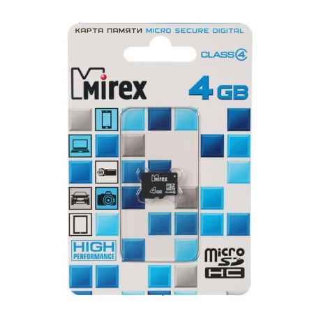 MIREX MICROSD memory card, 4 GB, SDHC, class 4-1
