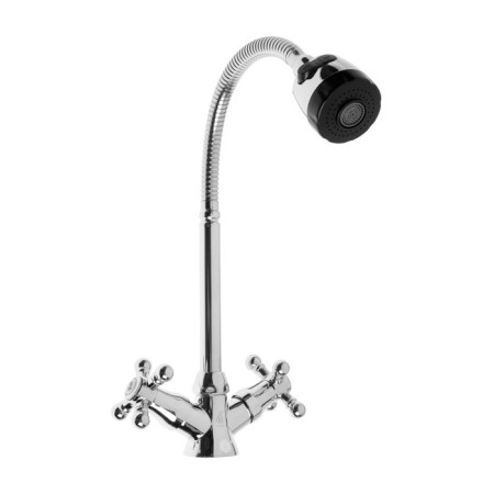 Kitchen mixer "TsS-SM cm511710", two-wound, flexible surge, brass, chrome-1