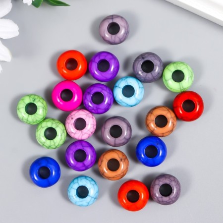 Beads for creativity Plastic "Ring Krakelyur" Color 20 grams 0.9x1.4x1.4 cm