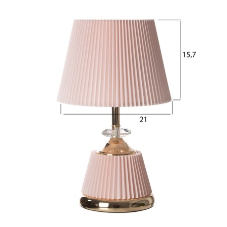 Table lamp "Claudia" 1x40W E27+LED backlighting pink/gold 15x15x32.5cm-7
