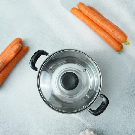 Stainless steel pan Promo, 1.2 l, 18 × 8 cm, with a lid-5