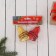 Christmas tree decoration "Ribbed bells" (set 6 pcs) 4.5x4 cm, red gold
