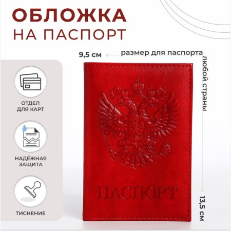 Cover for passport, red color