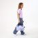 Sports bag with lightning, 2 external pockets, a long belt, lilac/white color
