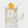 Glass mug with a ceramic lid and pipe "Frutis", 450 ml, color mix