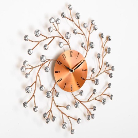 Watching clock, series: openwork, "Sakura flowers", smooth move, d-38 cm, dial 13 cm-1