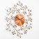 Watching clock, series: openwork, "Sakura flowers", smooth move, d-38 cm, dial 13 cm