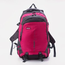 Tourist backpack on lightning, 22/27 l, 3 external pockets, with extension, raspberry color