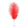 Ostrich -toyfa Theatre feather, red color, 40 cm