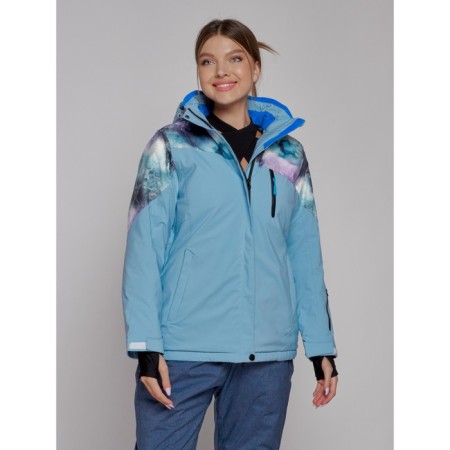 Ski jacket female winter, size 54, blue color-1