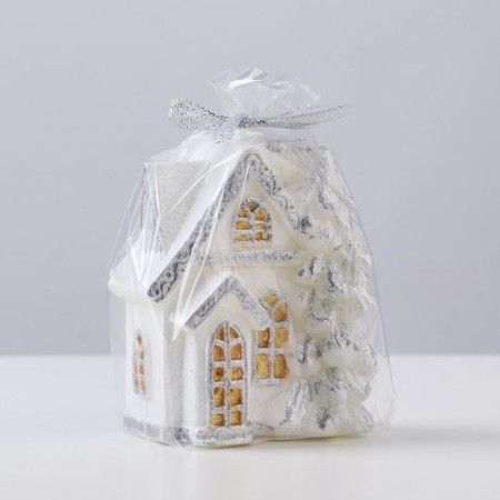 Decorative candle "Snow House", 9.5x8x5 cm-3