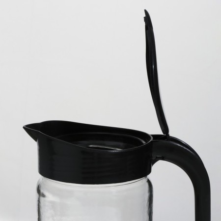 Amphora jug, glass, 1.5 l, with a black lid-1