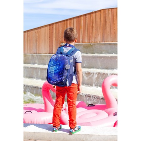 School frame backpack, 37 x 28 x 19 cm, calligrata to "cool cosmos", blue-12