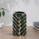 VAZ Coramics Table "Benz" stripes, D-8.5cm, 19.5x12 cm, green