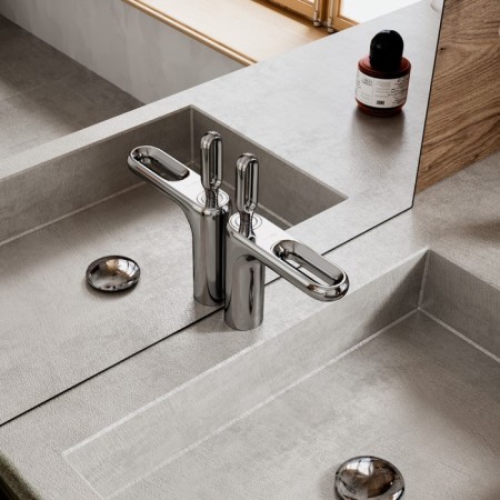 Wasserkraft Kammel 1803 shell mixer, single -leaf, pour 144 mm, chrome-3