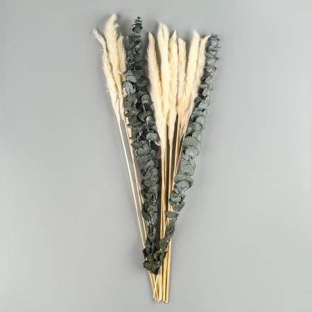 Bouquet of dried flowers "Eucalypt" 13 pieces, height 47 cm.-2