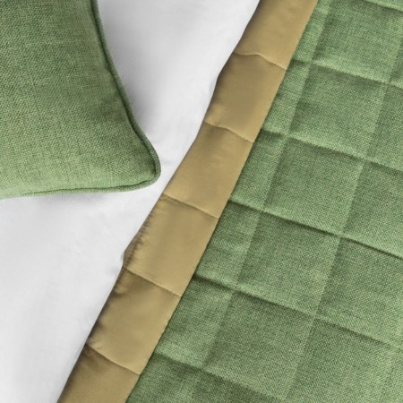 Jerry set: a cover 230 x 250 cm, pillowcase 45 x 45 cm - 2 pcs, green color-3