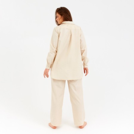 Women's shirt Minaku: Home Collection Beige color, pr 50-2