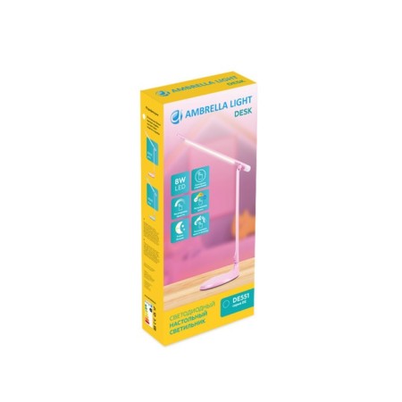 Ambrella Light, Desk, De551, LED, 8 W, 300LUM, 3000-6400K, 3000-6400K, pink color-5