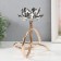 Climber Metal, acrylic on 1 candle "Black lotus. Curl" d = 4 cm gold 19x19 cm