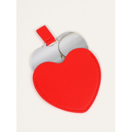 Mirror Heart (1) b/took 8.4*9.5cm/7.5*9cm leatherette/acrylic red package QF-1