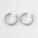 Earrings “Geometry” Ornament, Color silver, D = 2.8 cm