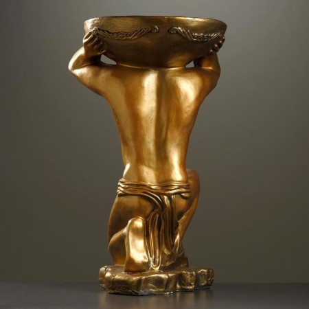 Figure with Kashpo "Titan" bronze, 40x73x42cm-2