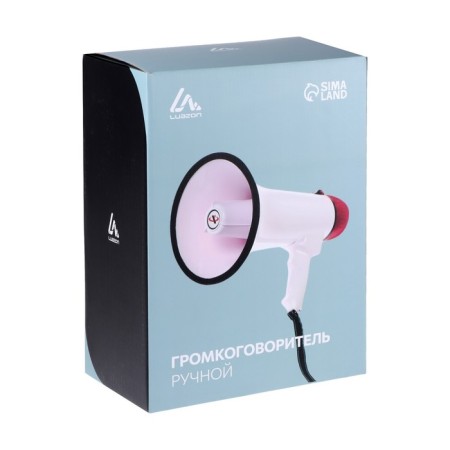 Megaphone Luazon RAD-25, 25 W, range up to 400 m, recording 10 seconds, siren, white and red-6