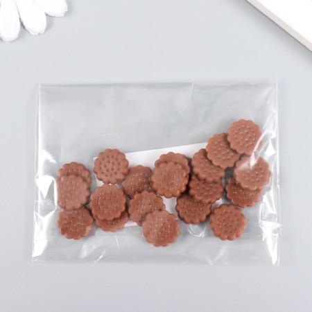 DECOR for creativity PVC "Chocolate cookie" set of 20 pcs 1.5x1.5x0.3 cm-2