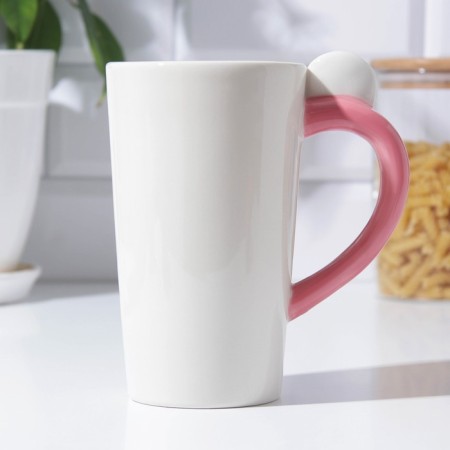 Ceramic mug "The sweetest", 550 ml, white color-2