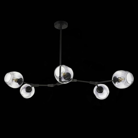 Suspended EVOLUCE lamp. Sle154843-05. Rametto. 5x40 watts, E27, 139x78x33 cm, black color-3