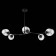 Suspended EVOLUCE lamp. Sle154843-05. Rametto. 5x40 watts, E27, 139x78x33 cm, black color