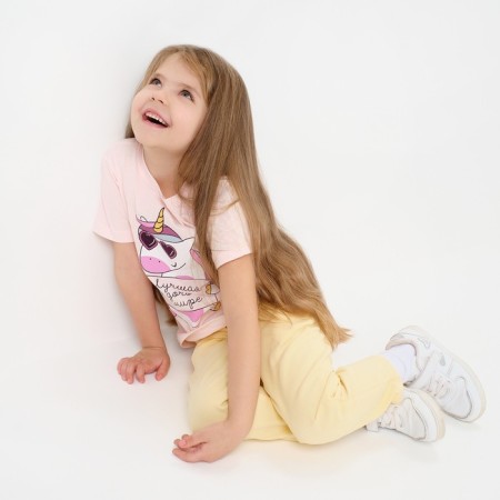 T-shirt Children's KAFTAN "Unicorn" R.34 (122-128), pink-9
