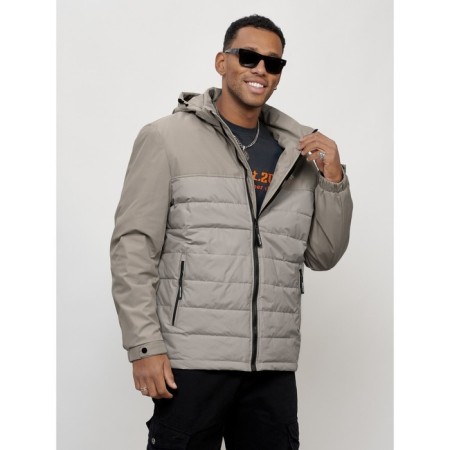 Male spring jacket, size 54, gray color-7
