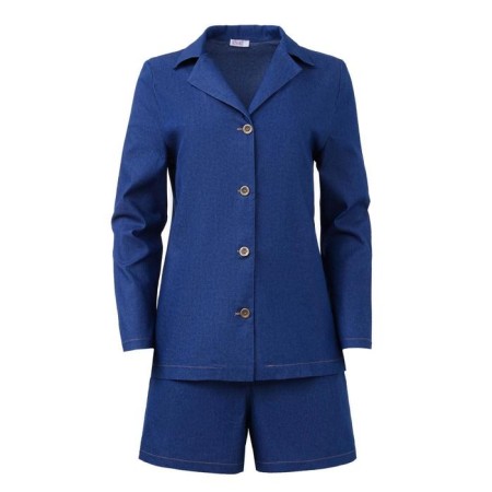 Women's costume (jacket, shorts) minku: enjoy Blue color, size 44-8