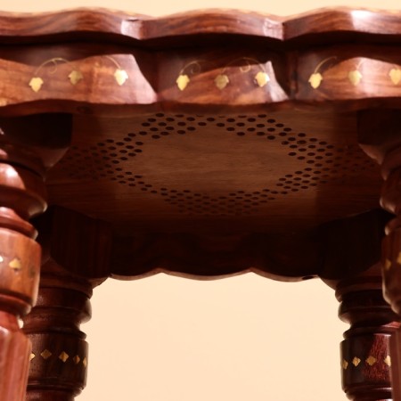 Coffee table 38x38x38 cm, tree shisham-4