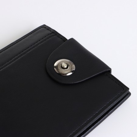 Male purse on a magnet, black color-4