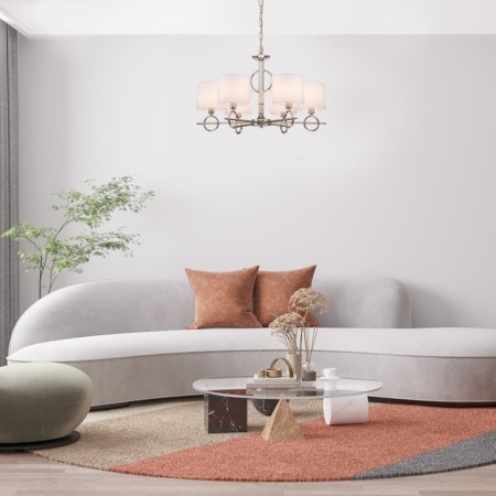 Suspension lamp 6x40W E14, size 66x66x102 cm-4