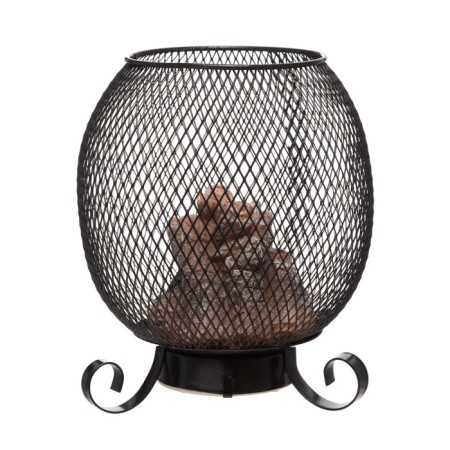 Nightlight "fireplace" LED from batteries 3HAAA Black 13x13x18 cm-6