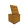 Puff with a lid and weighting, 400 × 400 × 420 mm, Savana plus matting, yellow color