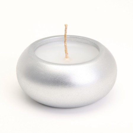 Candle "Complete" in the candlestick of gypsum is small, 6x3cm, silver-1