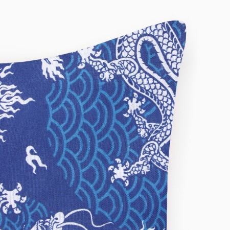 Dragon pillow 40x40cm, blue, matting, HL 100%-2